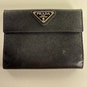 Prada Saffiano Leather Compact Wallet